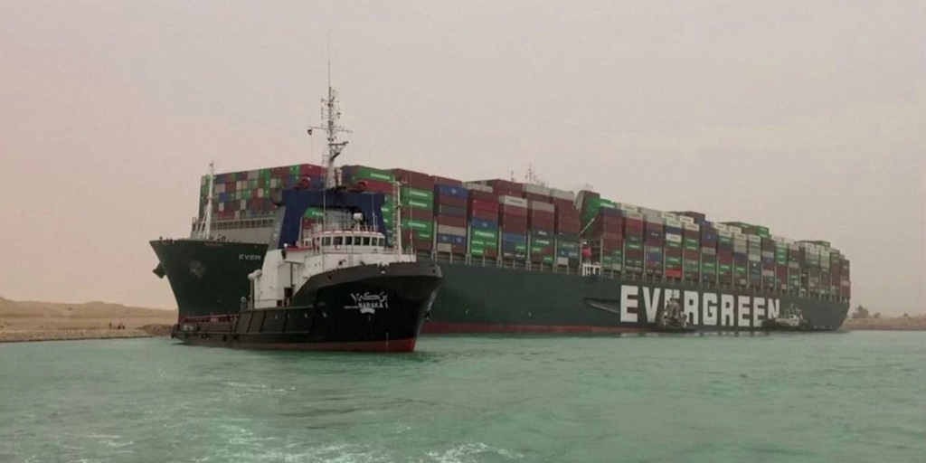 O incidente com o Ever Given no Canal de Suez